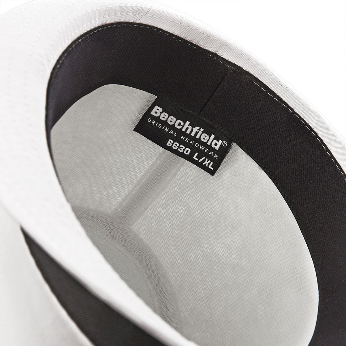 Καπέλο Fedora B630 Beechfield White Black αξεσουάρ Καπέλα Simple Wear