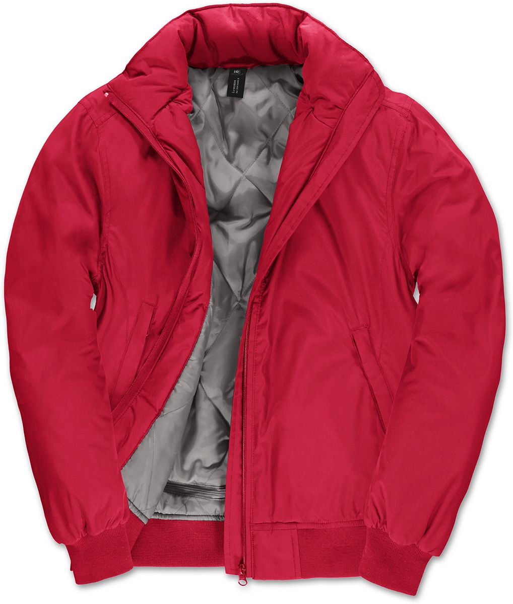 Γυναικείο Μπουφάν Bomber JW962 B&C Crew Bomber Women Red/Warm Grey