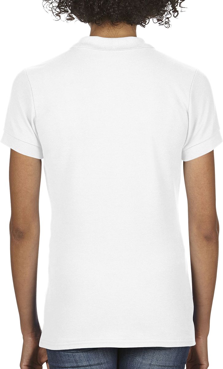 Γυναικεία Μπλούζα Polo 64800L Gildan Softstyle Double Pique White