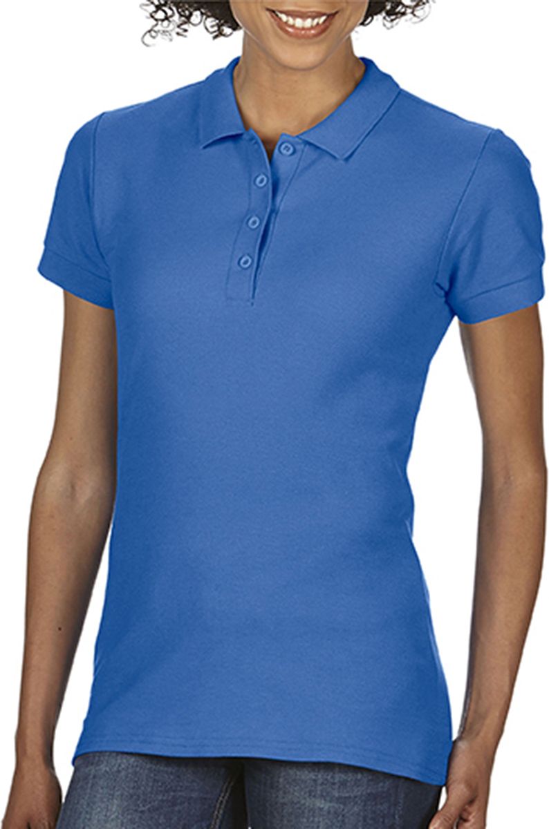 Γυναικεία Μπλούζα Polo 64800L Gildan Softstyle Double Pique Royal