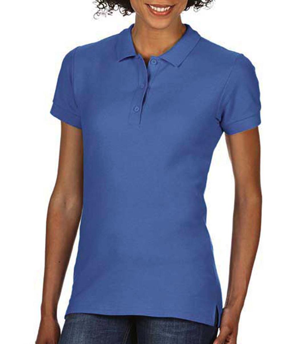 Γυναικεία Μπλούζα Polo 85800L Gildan Double Pique Premium Cotton Flo Blue