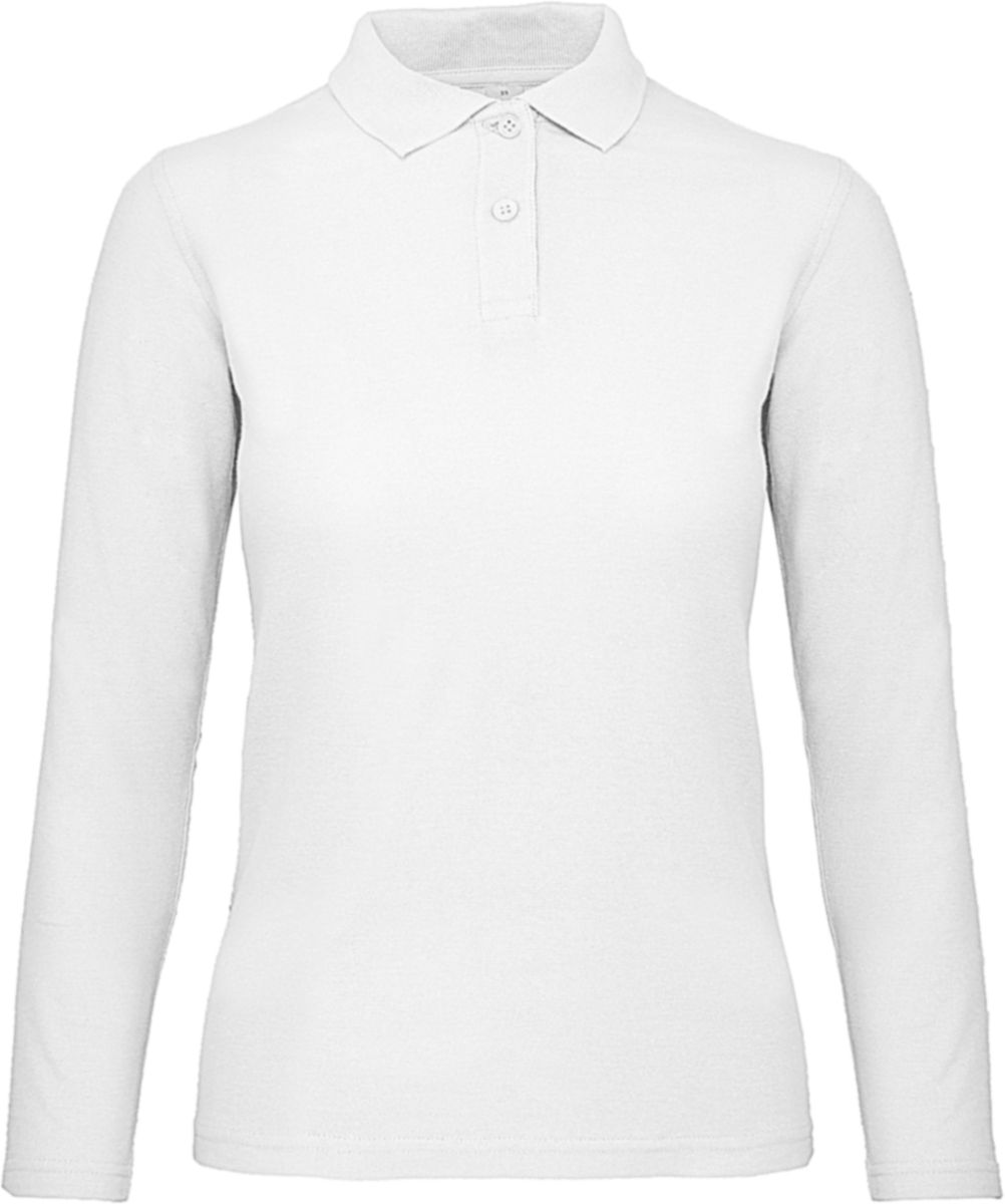 Μπλούζα Polo Γυναικεία Μακρυμάνικη PWI13 B & C ID.001 LSL White