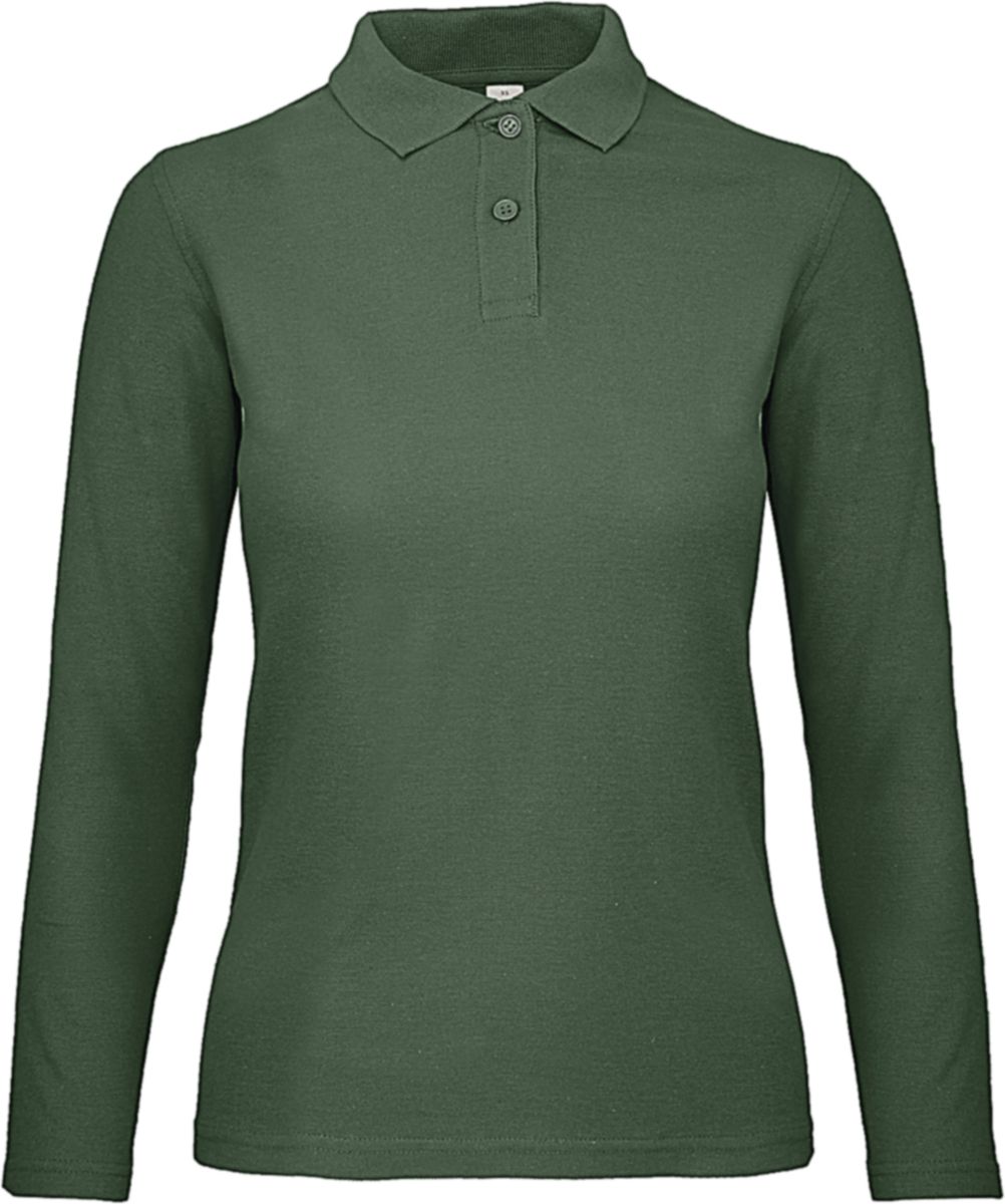 Μπλούζα Polo Γυναικεία Μακρυμάνικη PWI13 B & C ID.001 LSL Bottle Green