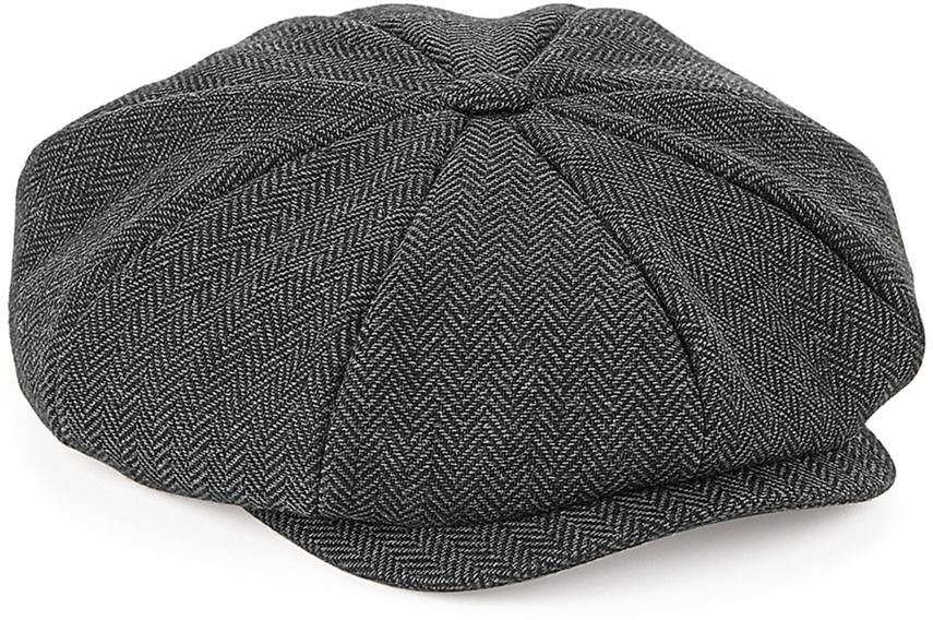 Τραγιάσκα B628 Beechfield Heritage Bakerboy Charcoal Herringbone