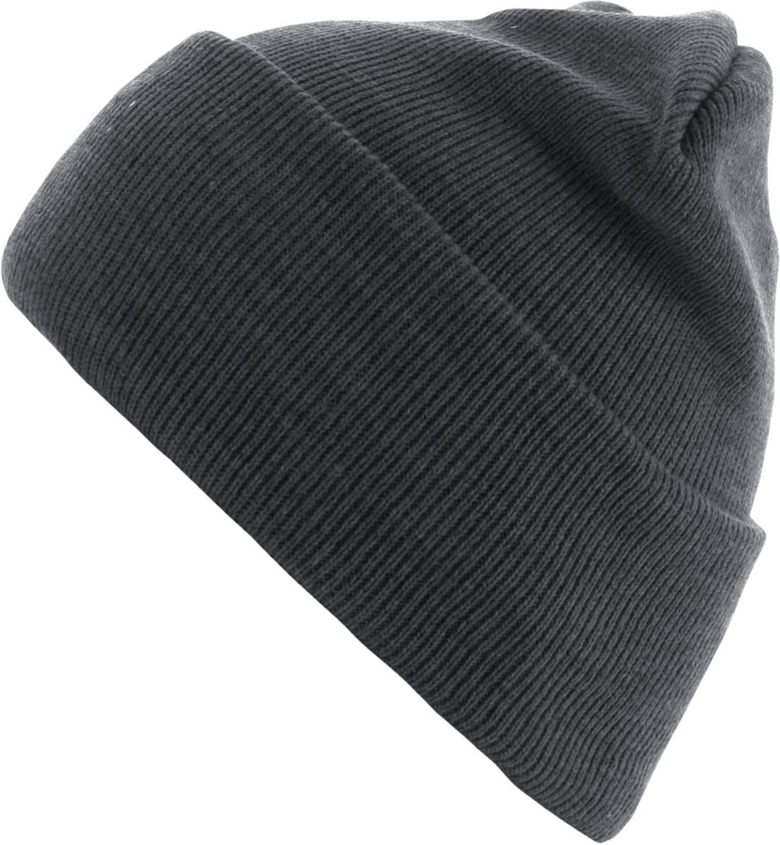 Beanie Basic Flap Long Version MSTRDS 10489 Heather Charcoal one size