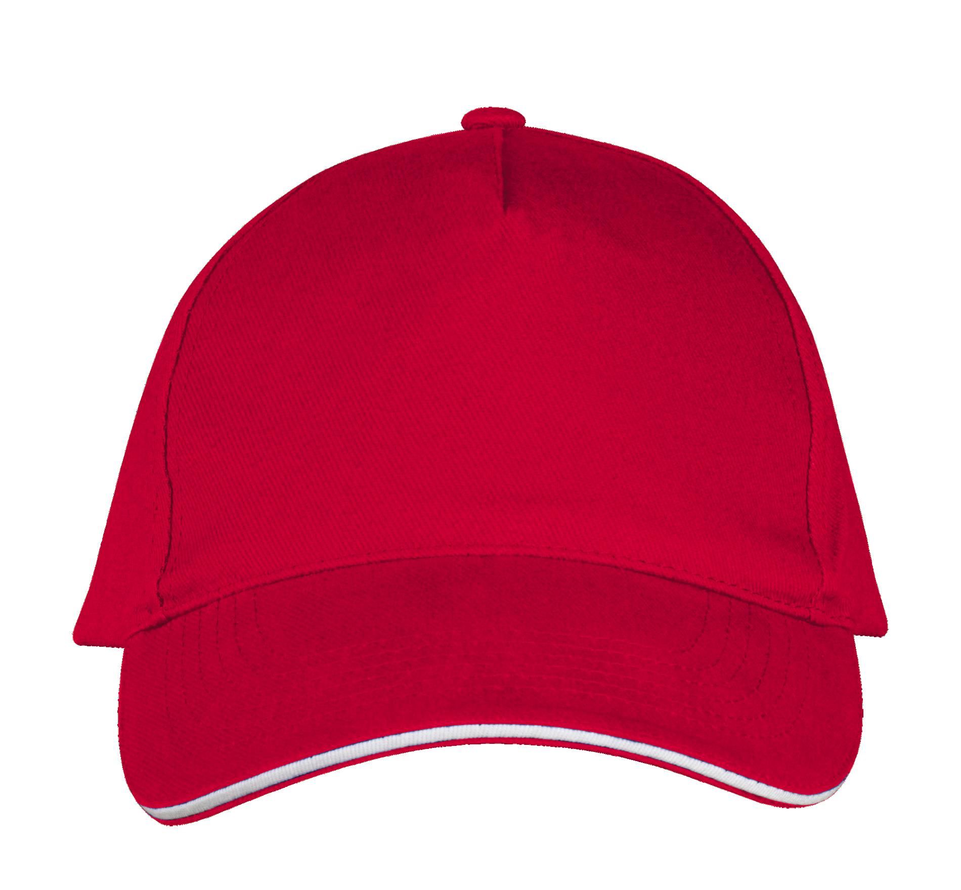 Πεντάφυλλο Καπέλο Jockey 00594 SOL'S Long Beach Red/White