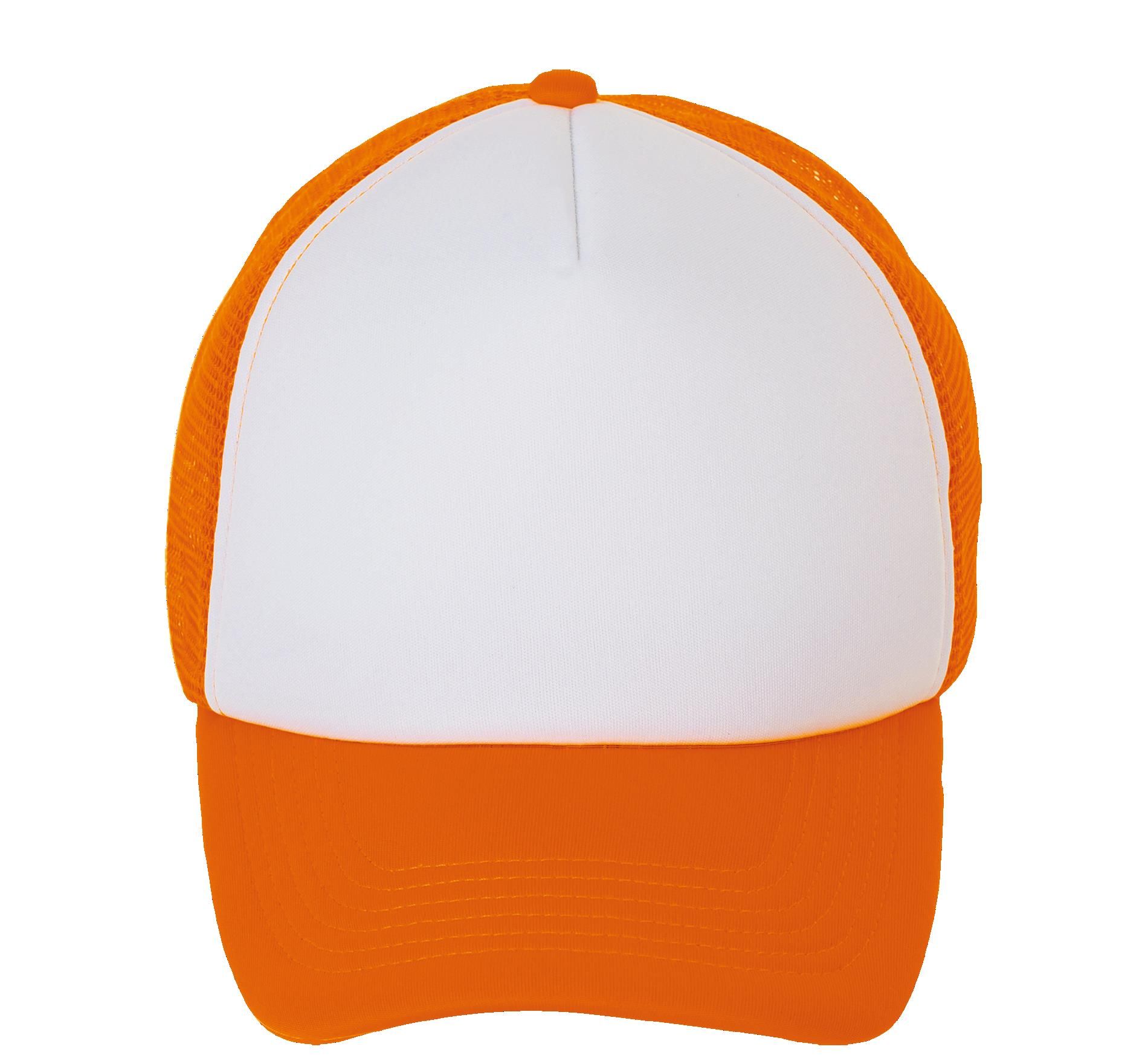 Πεντάφυλλο Καπέλο Trucker 01668 Sol's Bubble White/Neon Πορτοκαλί