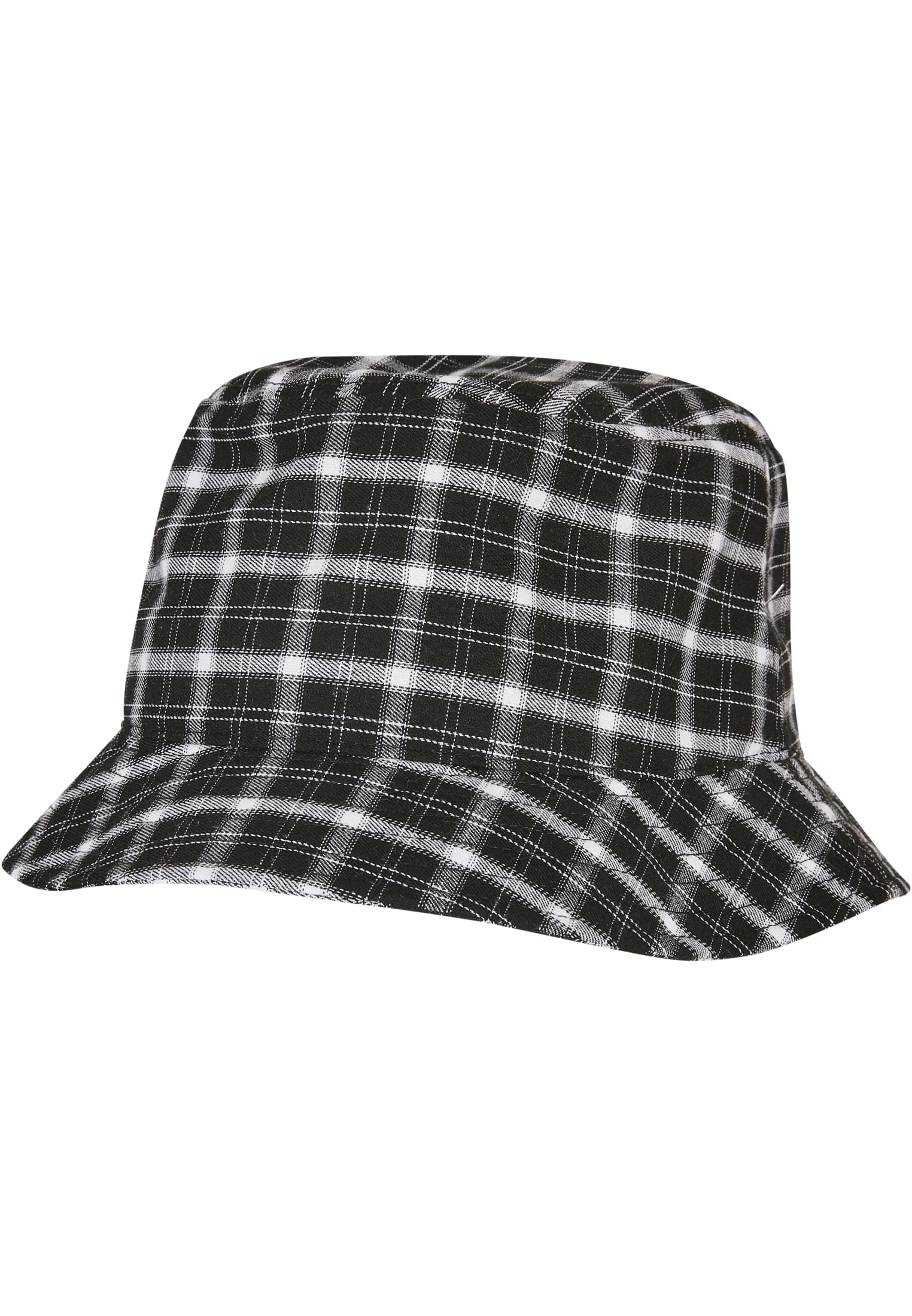 Check Bucket Hat Flexfit 5003C-01198 Black Grey αξεσουάρ Καπέλα Simple Wear