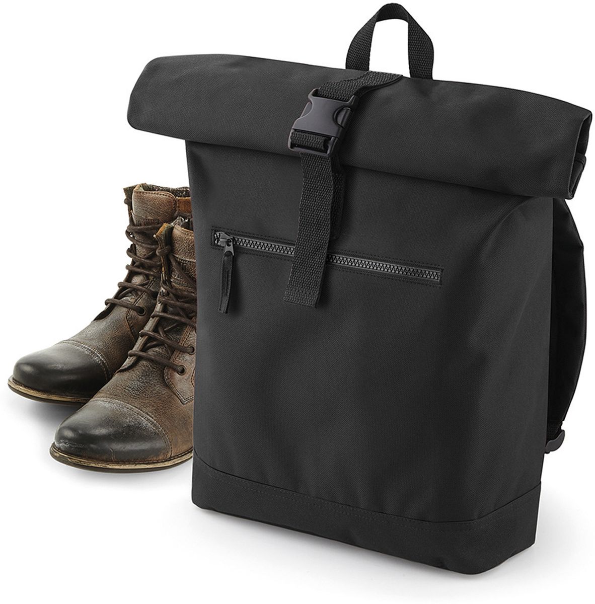 Τσάντα Πλάτης Roll-Top BG855 BagBase Black
