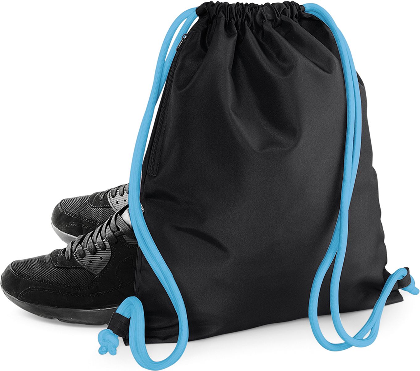 Σακίδιο Πλάτης με Κορδόνι BG110 Bagbase Black/Surf Blue