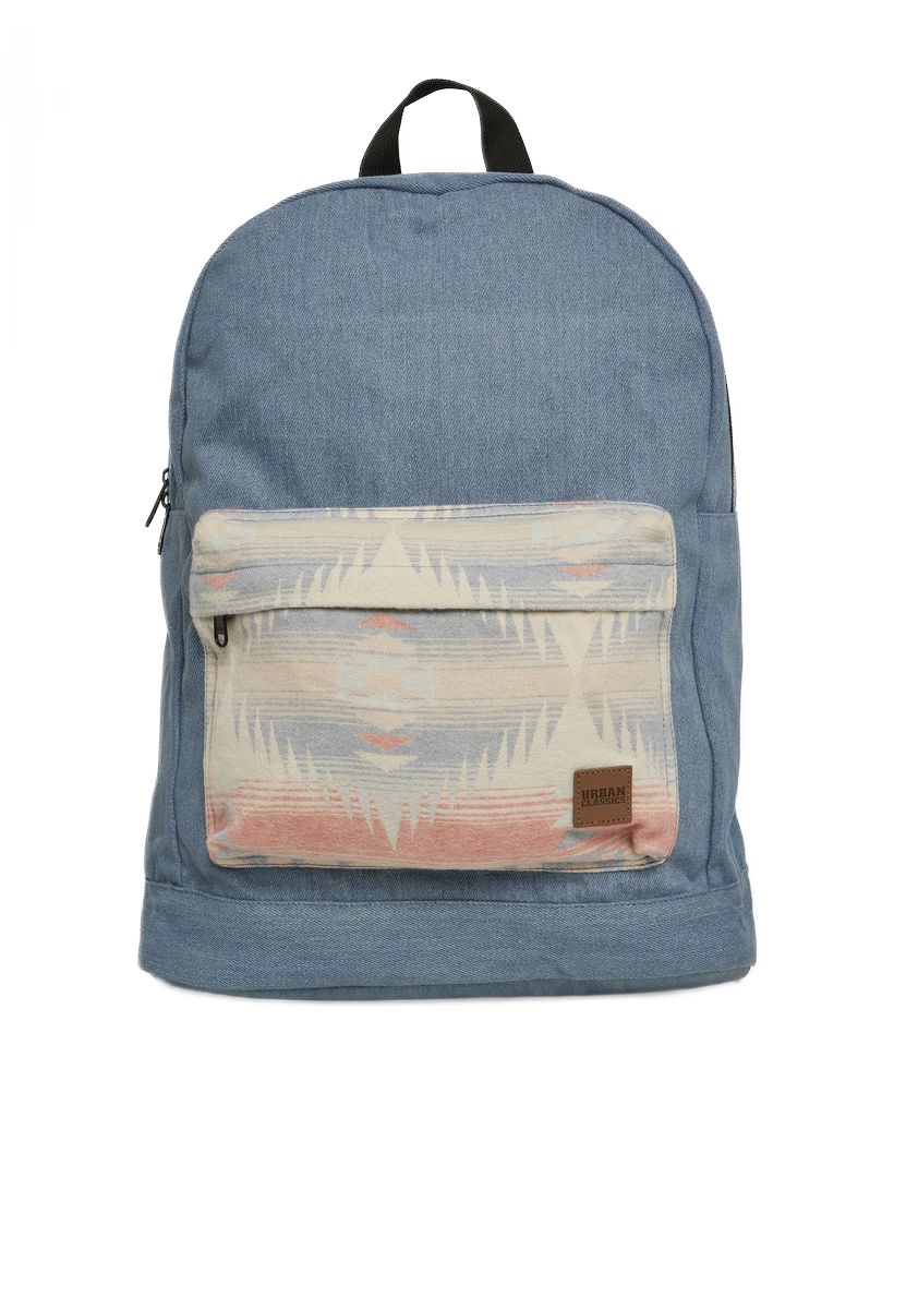 Τσάντα Inka Backpack Denim Urban Classics TB3343 Blue/Multicolor
