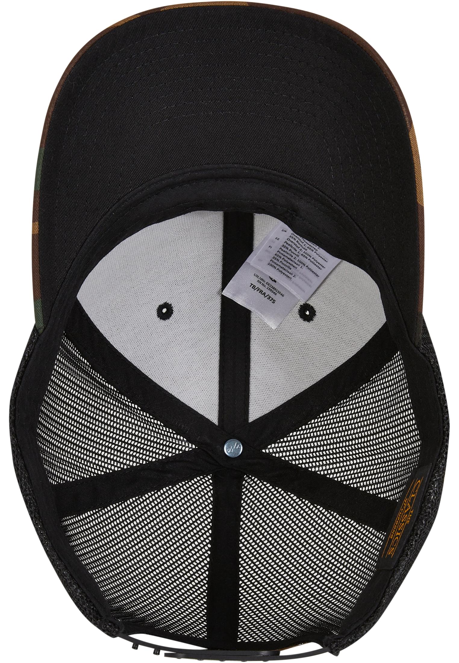 Retro Trucker Camo Cap Flexfit 6606Ca-01611 Black αξεσουάρ Καπέλα Simple Wear