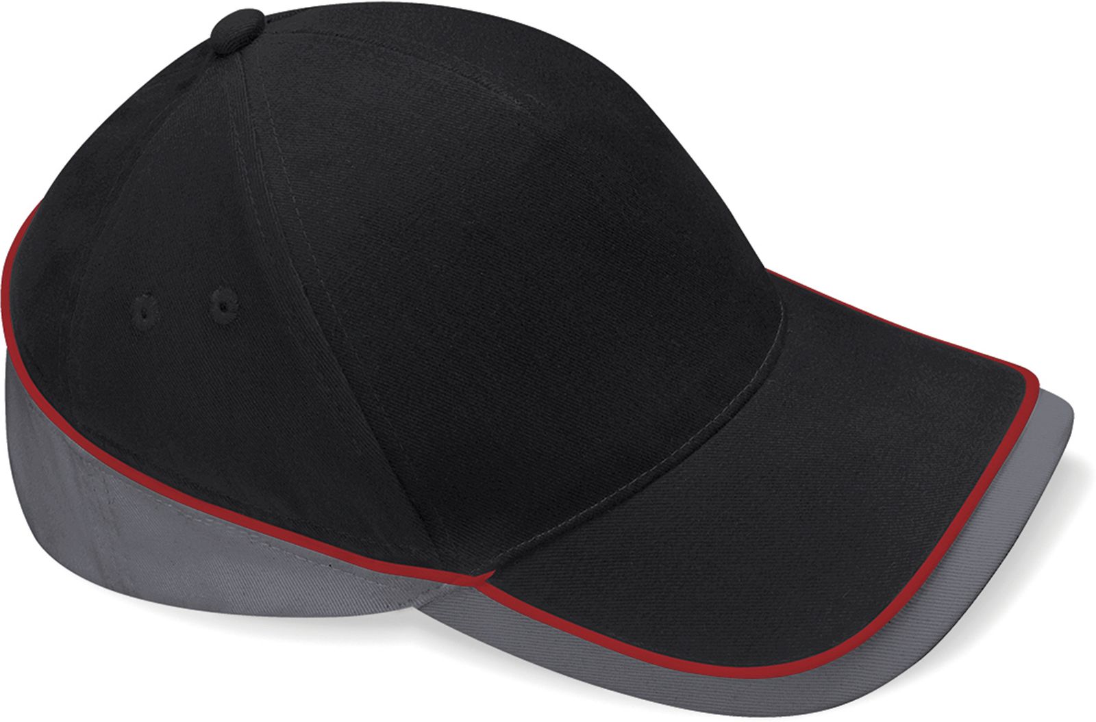 Καπέλο Teamwear B171 Beechfield Black/Graphite Grey/Classic Red
