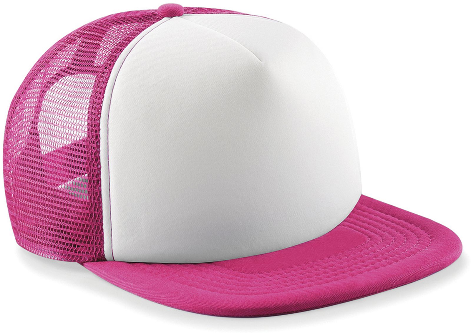 Καπέλο Vintage Snapback Trucker B645 Beechfield Fuchsia/White
