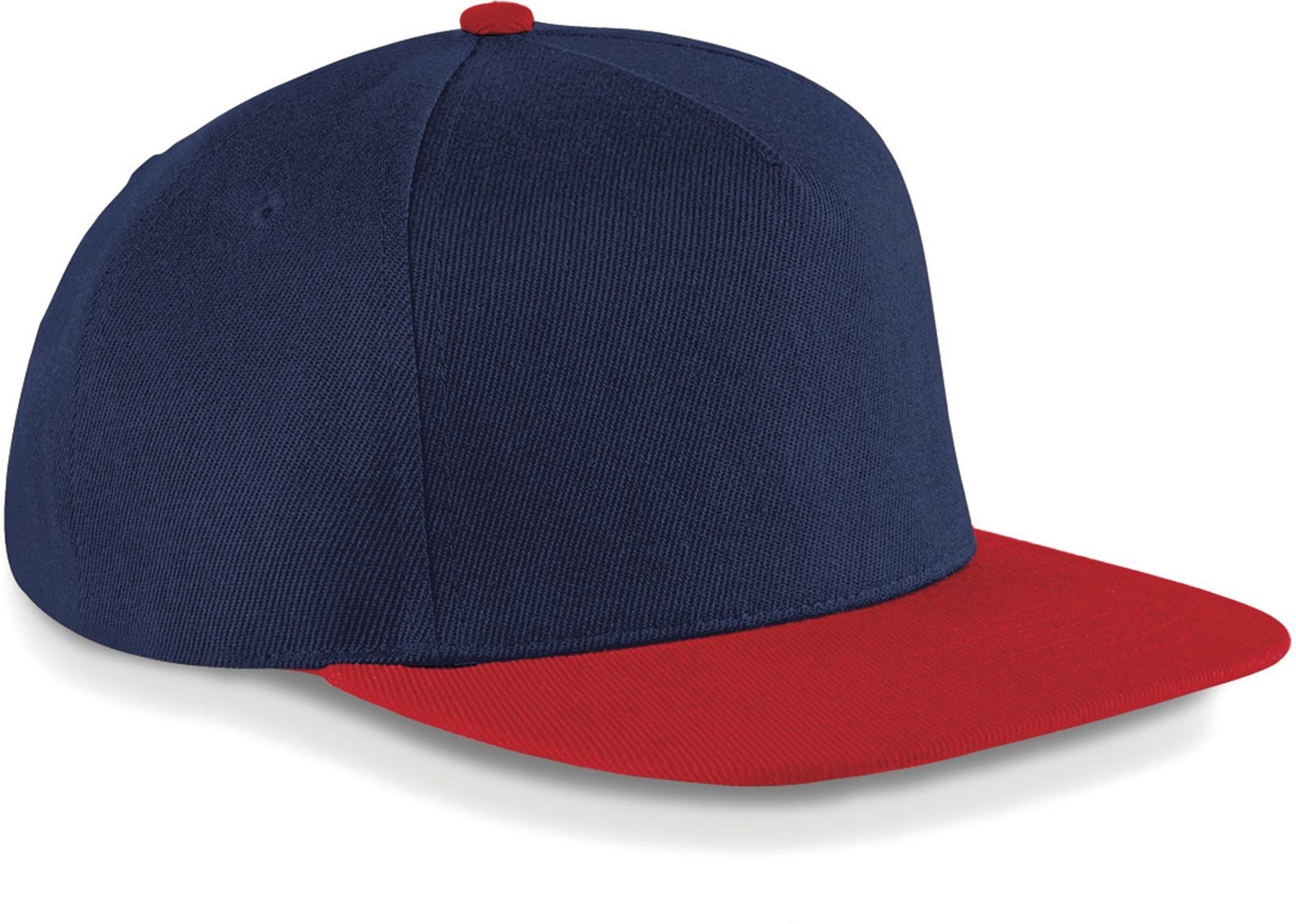 Καπέλο Flat Peak Beechfield B660 French Navy/Classic Red