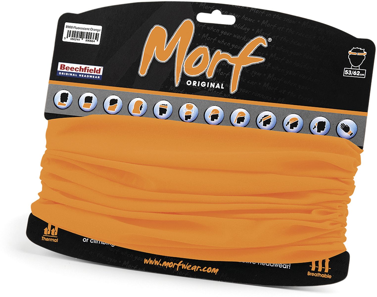 Κασκόλ Morf Original Beechfield B900 Fluorescent Πορτοκαλί