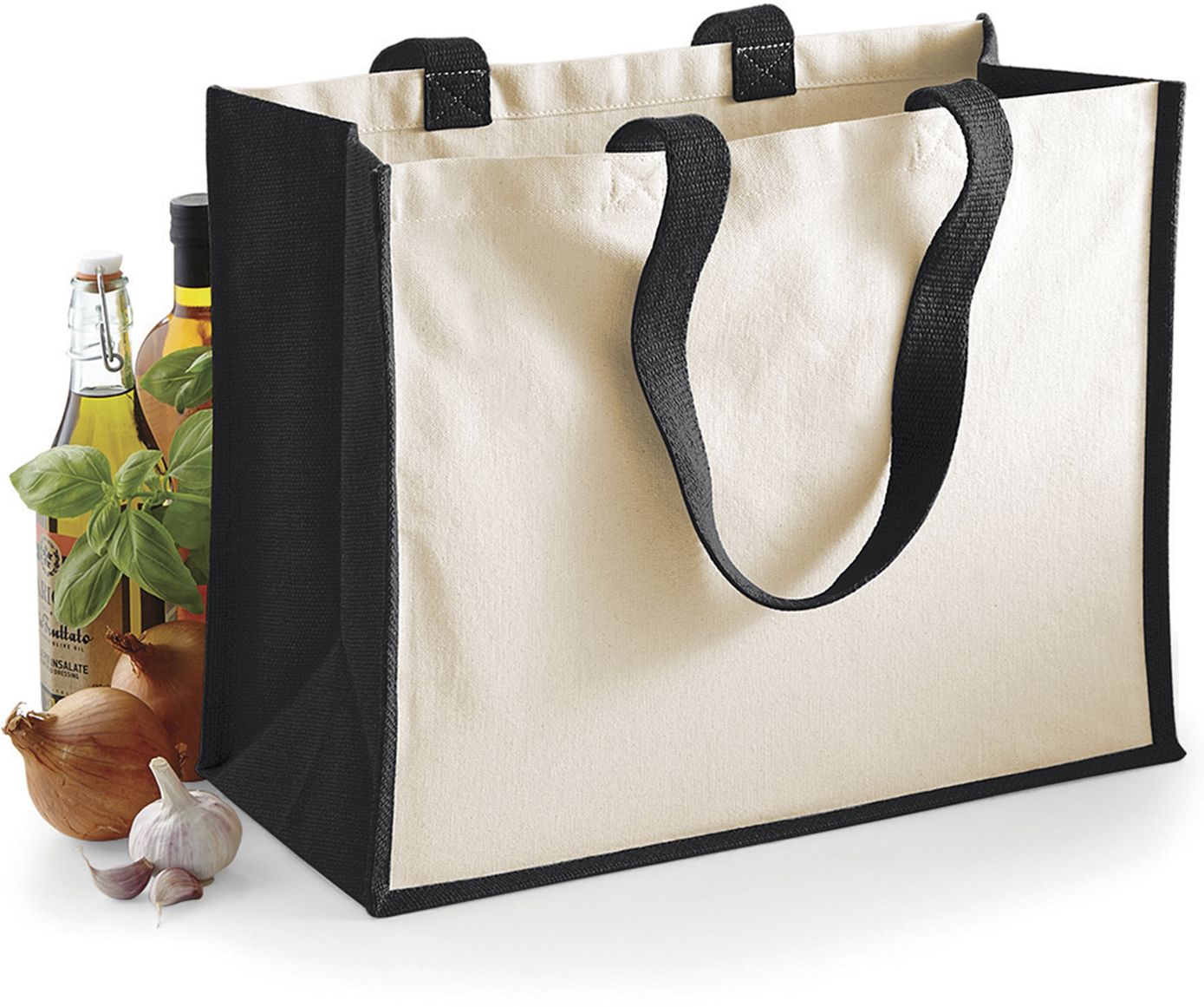 Τσάντα Shopper Jute Classic W422 Westford Mill Natural/Jute Black
