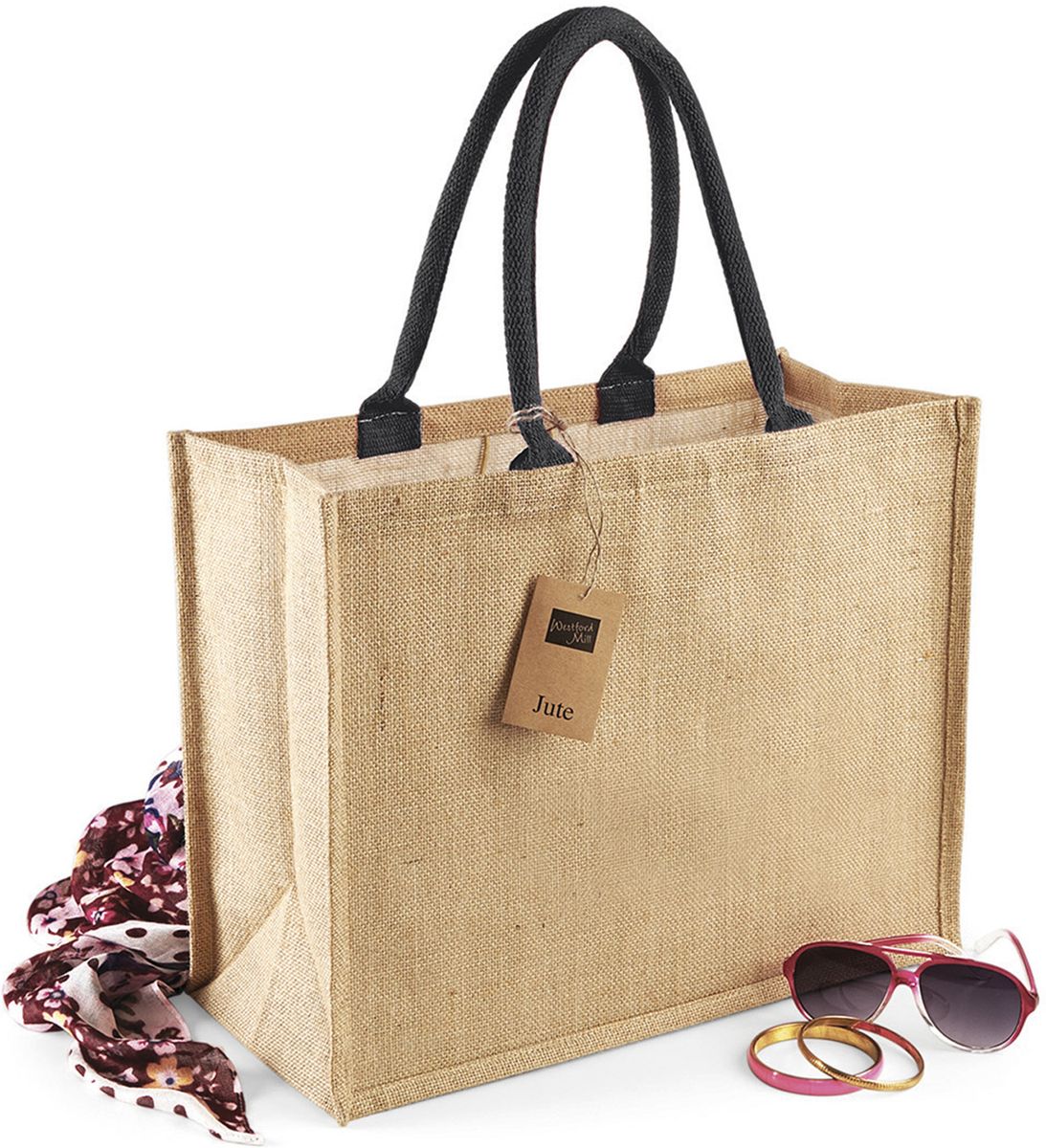 Τσάντα Shopping W407 Westford Mill Γιούτα 21L Natural/Black
