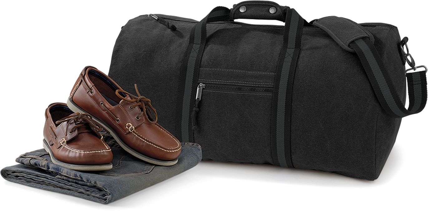 Σακ Βουαγιάζ Canvas Holdall QD613 Quadra Desert Vintage Black