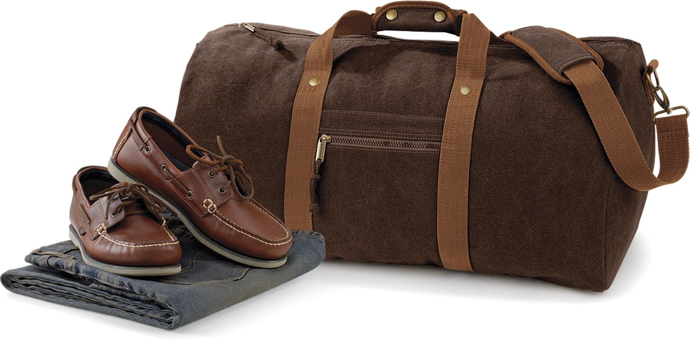 Σακ Βουαγιάζ Canvas Holdall QD613 Quadra Desert Vintage Brown