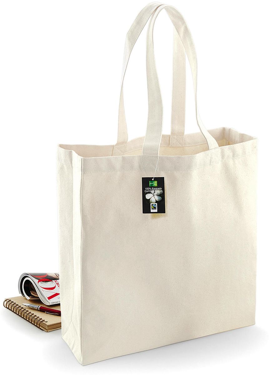 Τσάντα Shopping W623 Westford Mill Fairtrade Cotton Canvas 21L Natural