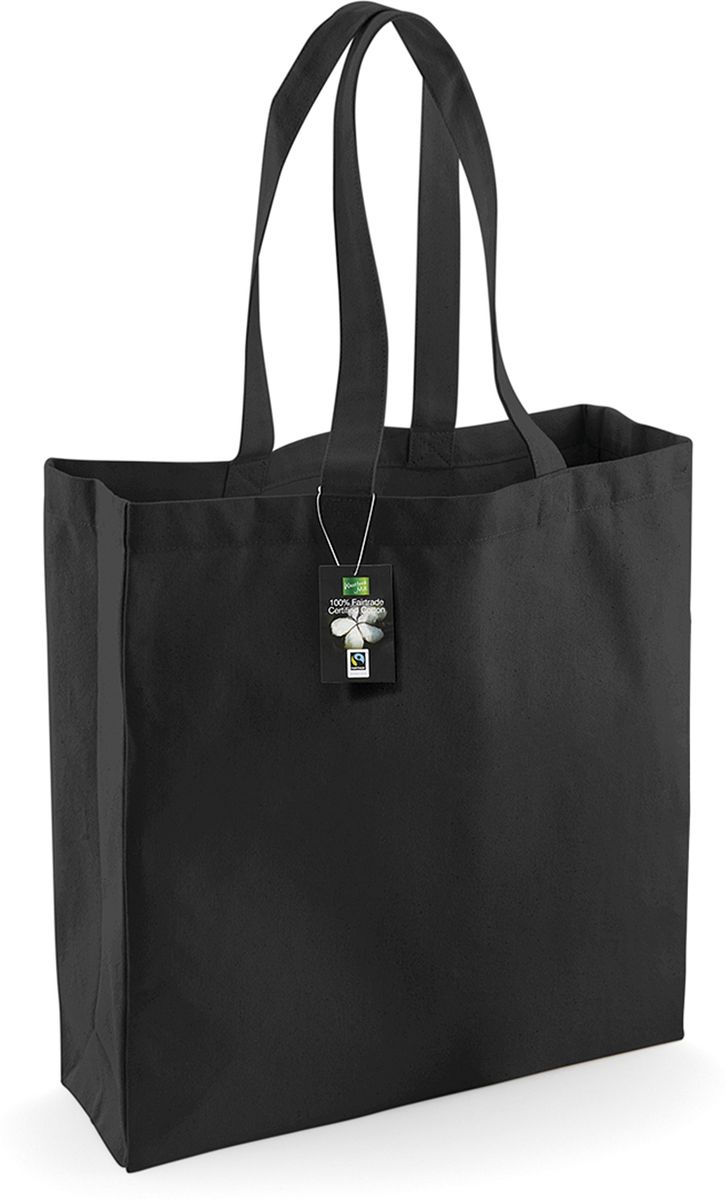 Τσάντα Shopping W623 Westford Mill Fairtrade Cotton Canvas 21L Black