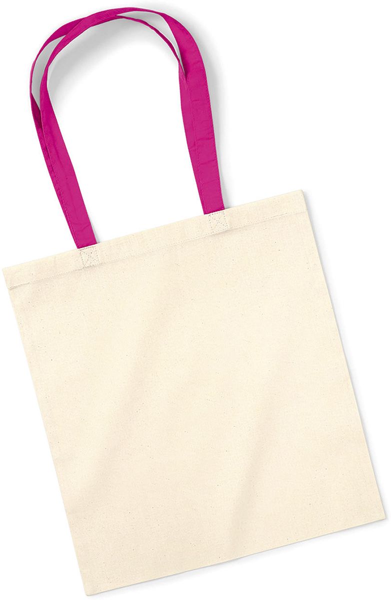 Τσάντα Βαμβακερή W101C Westford Mill Natural/Fuchsia