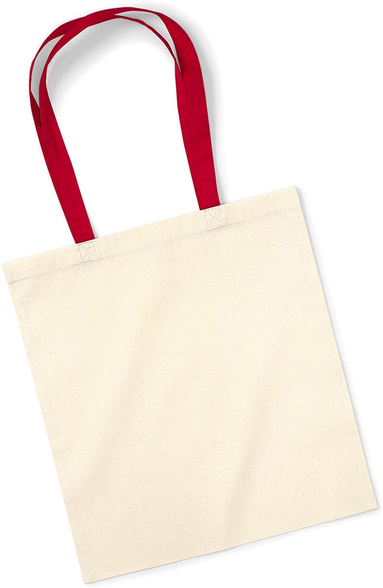 Τσάντα Βαμβακερή W101C Westford Mill Natural/Classic Red