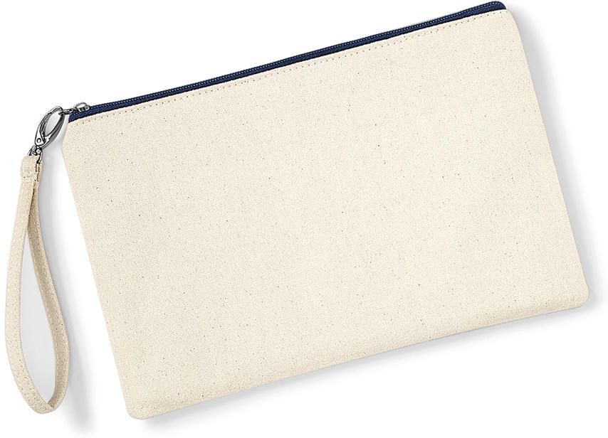 Τσαντάκι Χειρός W520 Westford Mill Canvas Pouch Natural/Navy