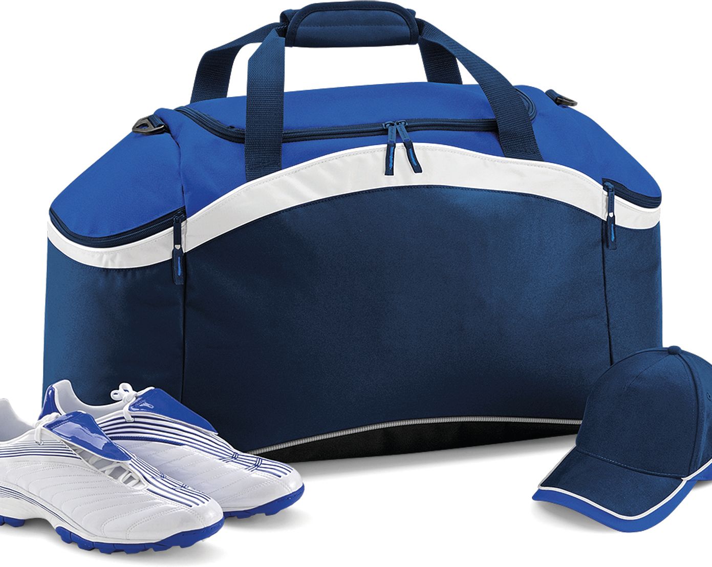 Σακ Βουαγιάζ Αθλητικό 54lt Teamwear Holdall Bagbase BG572 French Navy/Bright Royal/White