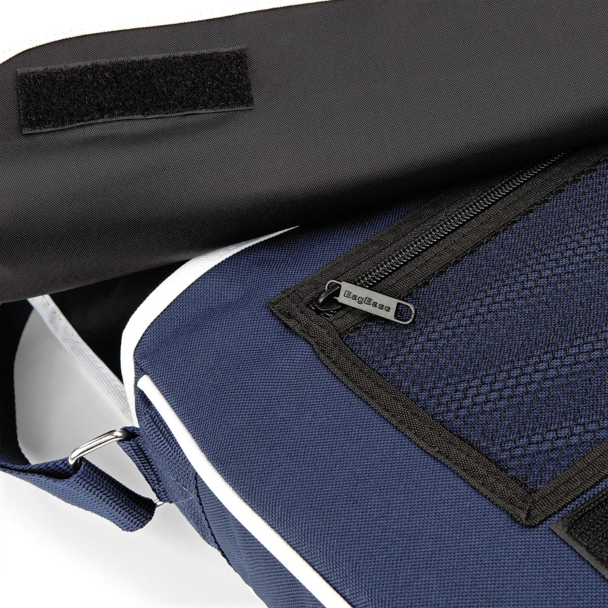 Τσάντα Ώμου Retro Messenger Bag Bg71 Bagbase French Navy White Είδη Ταξιδιου Τσάντες Simple Wear