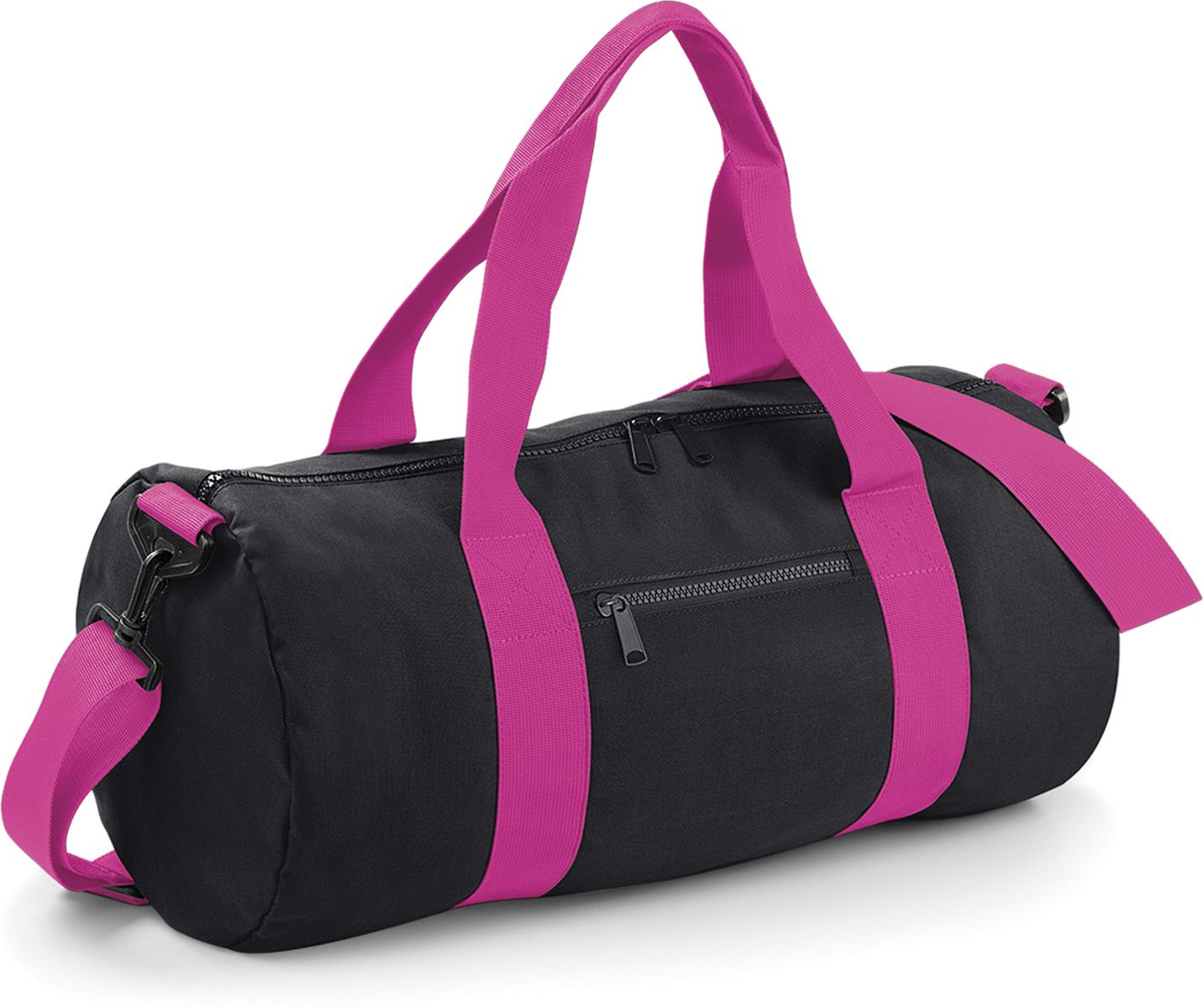 Τσάντα Σακ Βουαγιάζ BG140 BagBase Original Barrel Bag Black/Fuchsia