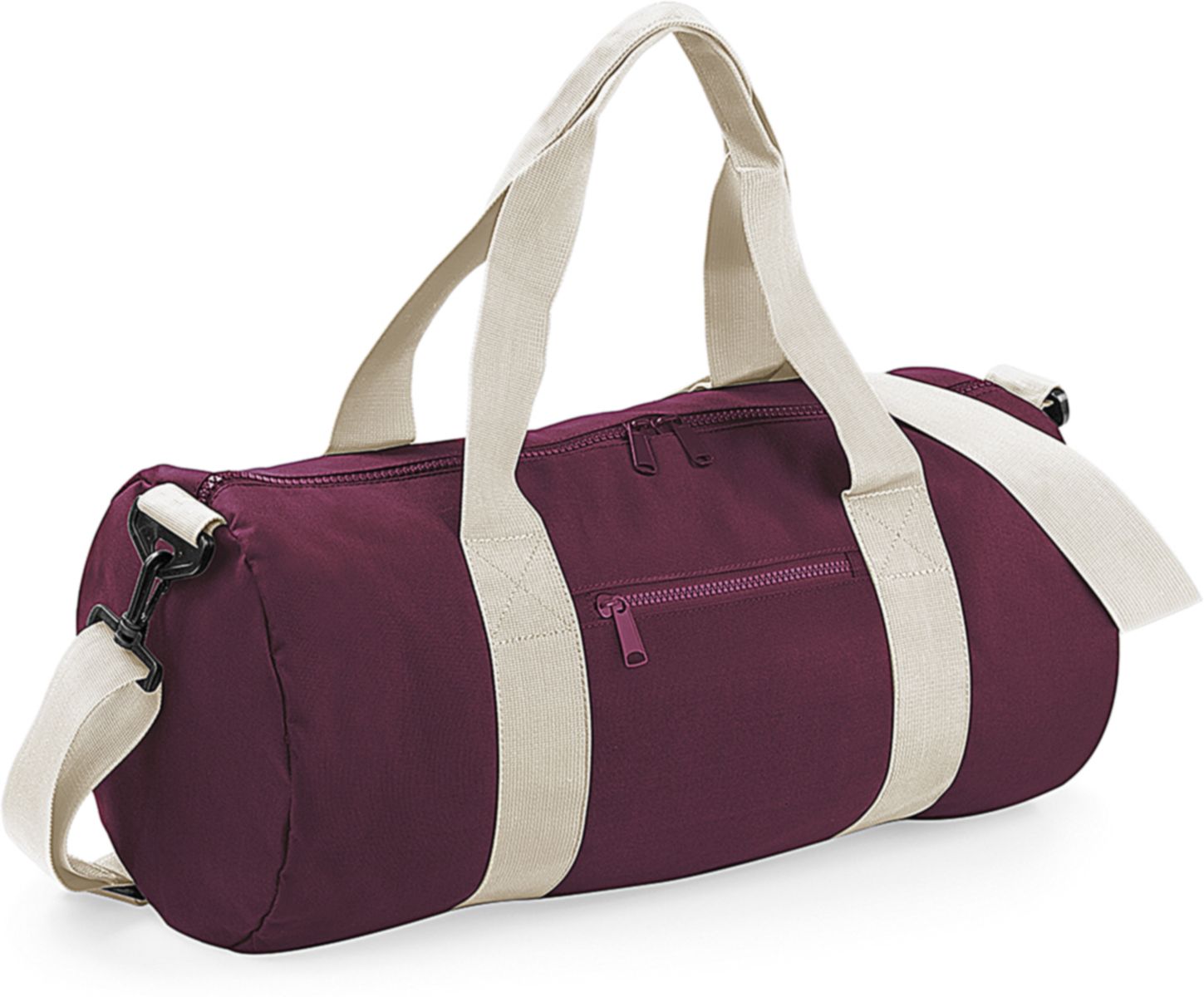 Τσάντα Σακ Βουαγιάζ BG140 BagBase Original Barrel Bag Burgundy/Off White