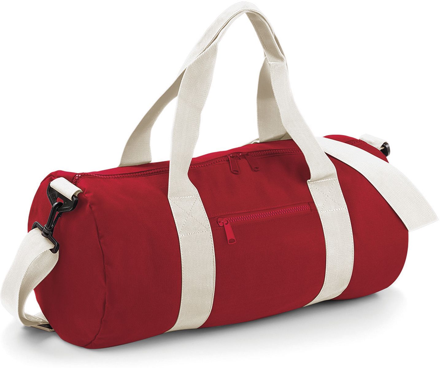 Τσάντα Σακ Βουαγιάζ BG140 BagBase Original Barrel Bag Classic Red/Off White