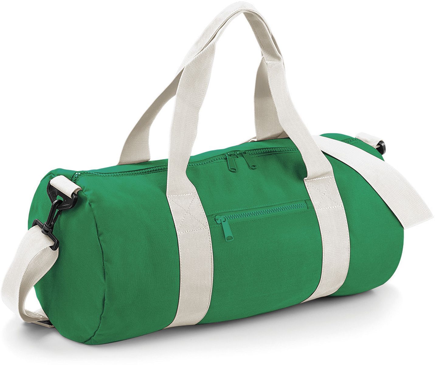 Τσάντα Σακ Βουαγιάζ BG140 BagBase Original Barrel Bag Kelly Green/Off White