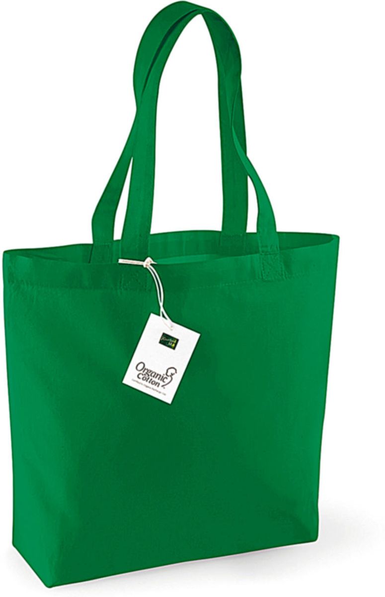Τσάντα Shopping W180 Westford Mill Organic Cotton 16L Kelly Green