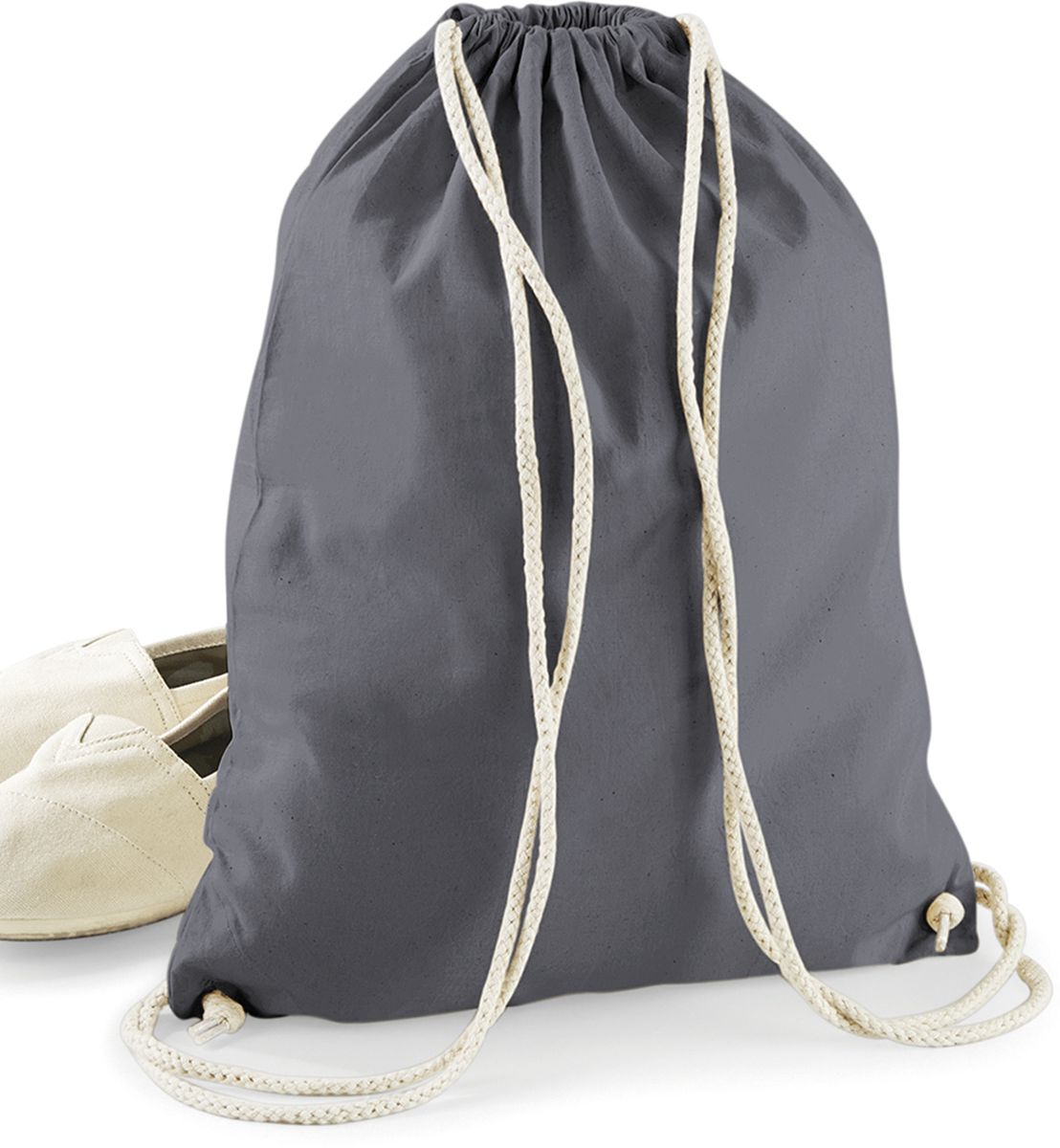 Βαμβακερός Σάκος με Κορδόνι W110 Westford Mill Graphite
