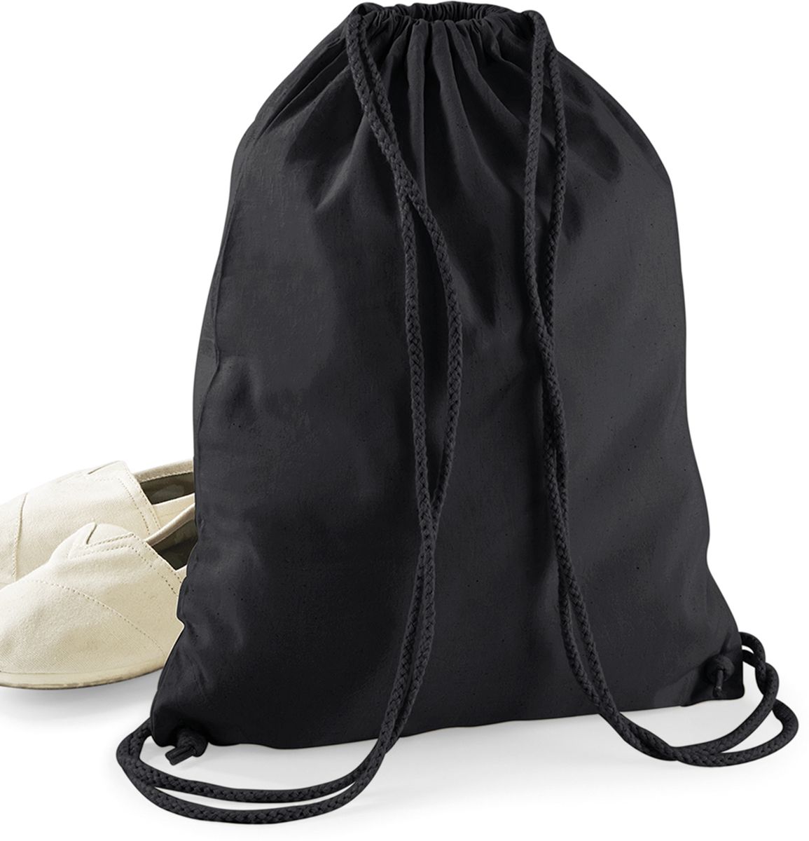 Βαμβακερός Σάκος με Κορδόνι W110 Westford Mill Black/Black