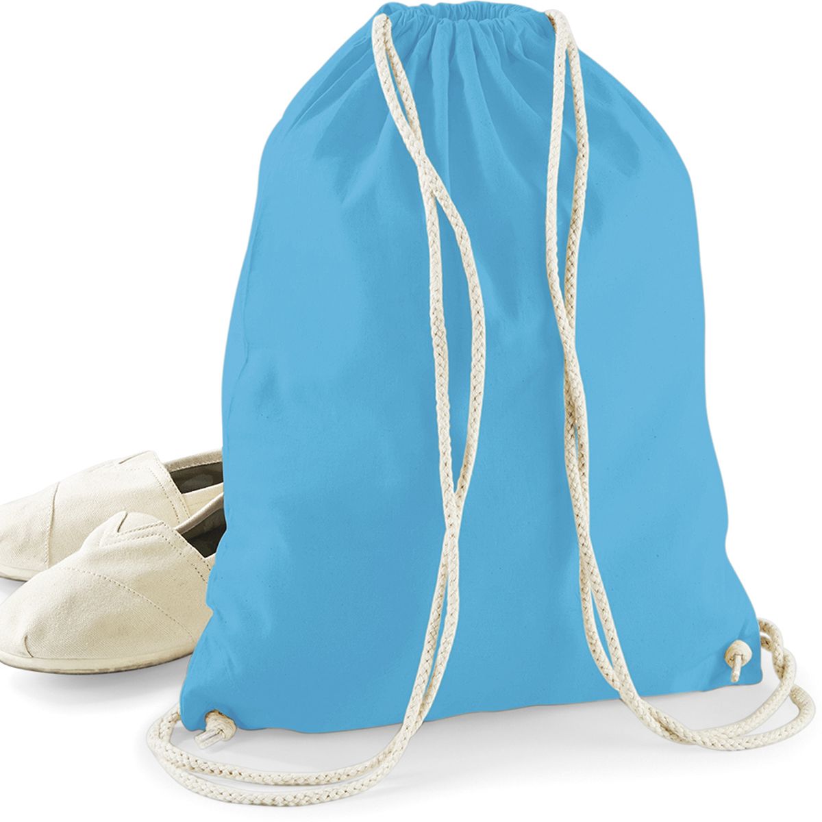 Βαμβακερός Σάκος με Κορδόνι W110 Westford Mill Surf Blue