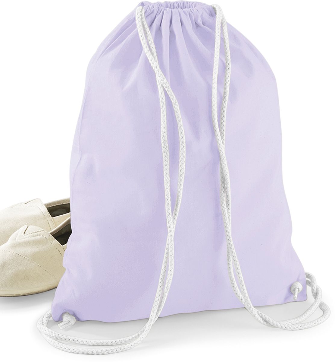 Βαμβακερός Σάκος με Κορδόνι W110 Westford Mill Lavender/White