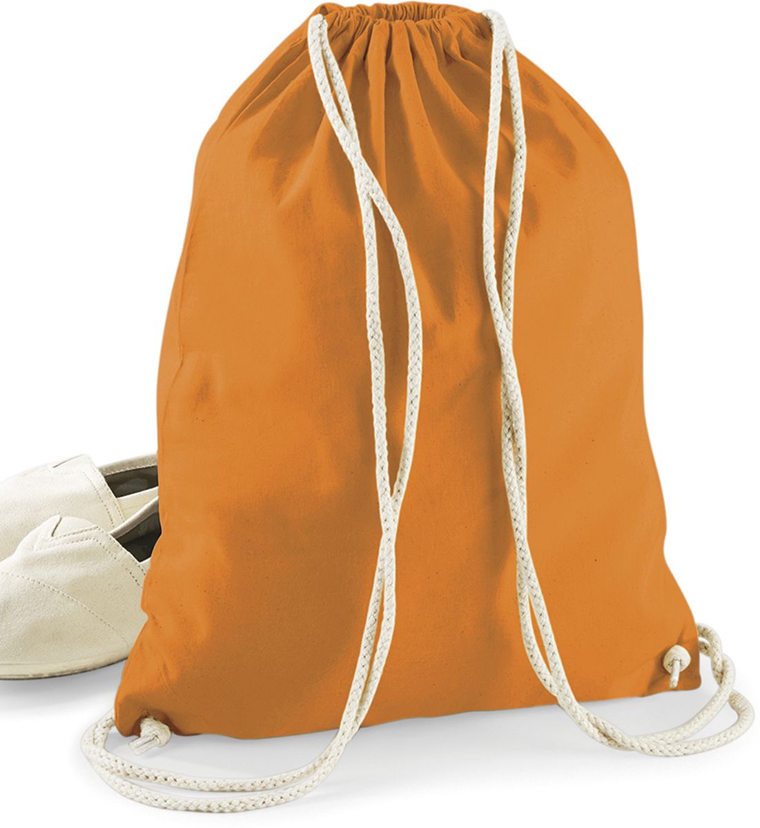 Βαμβακερός Σάκος με Κορδόνι Gymsac Westford Mill W110 Πορτοκαλί