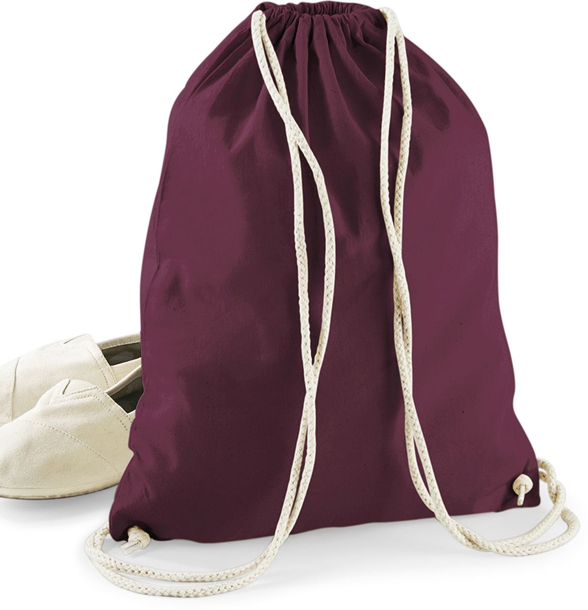 Βαμβακερός Σάκος με Κορδόνι W110 Westford Mill Burgundy