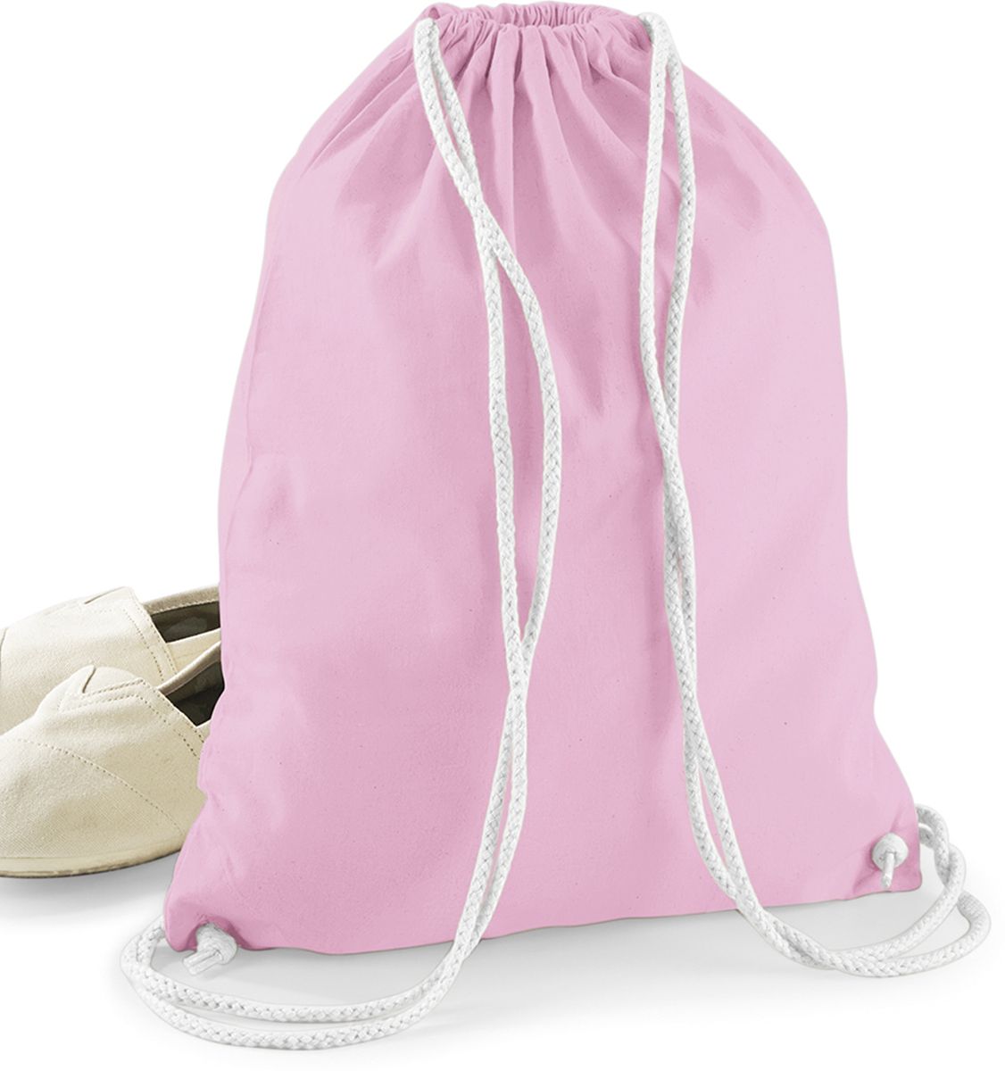 Βαμβακερός Σάκος με Κορδόνι W110 Westford Mill Classic Pink/White