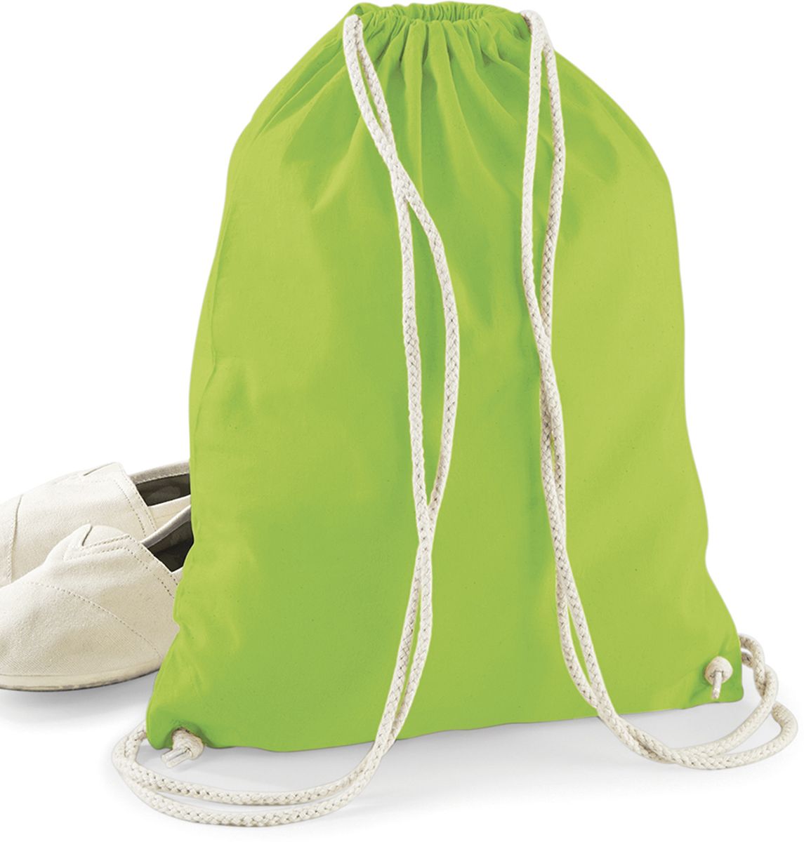 Βαμβακερός Σάκος με Κορδόνι W110 Westford Mill Lime Green