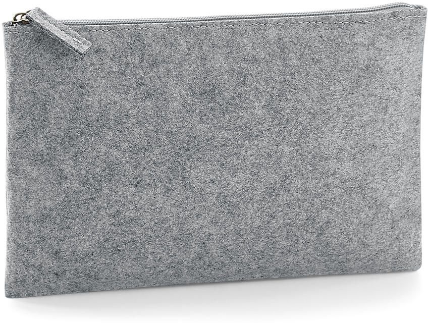 Τσαντάκι τσόχινο Accessory Pouch Bag Base BG725 Grey Melange