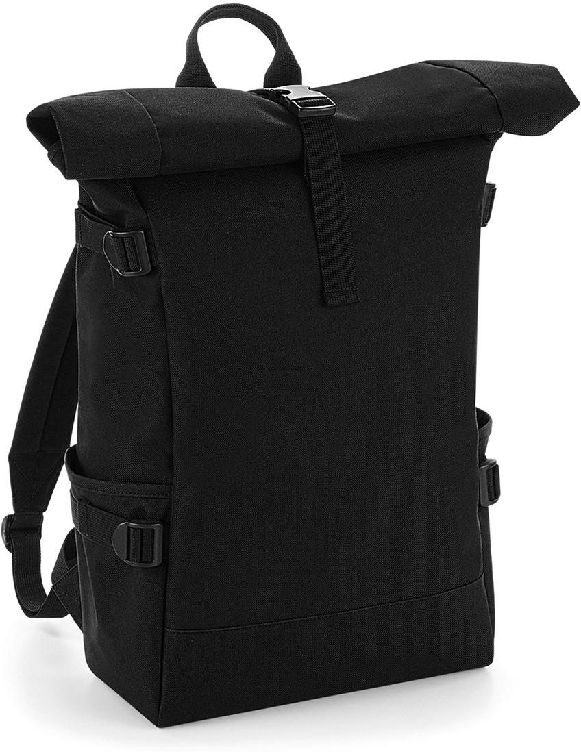 Τσάντα πλάτης Block Roll-Top Bag Base BG858 Black/Black