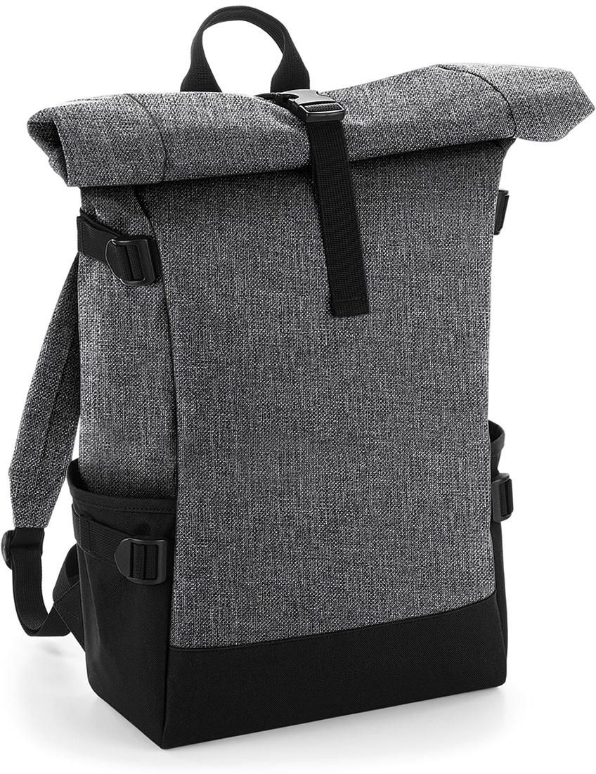 Τσάντα Πλάτης Roll-Top BG858 Bag Base Grey Marl/Black