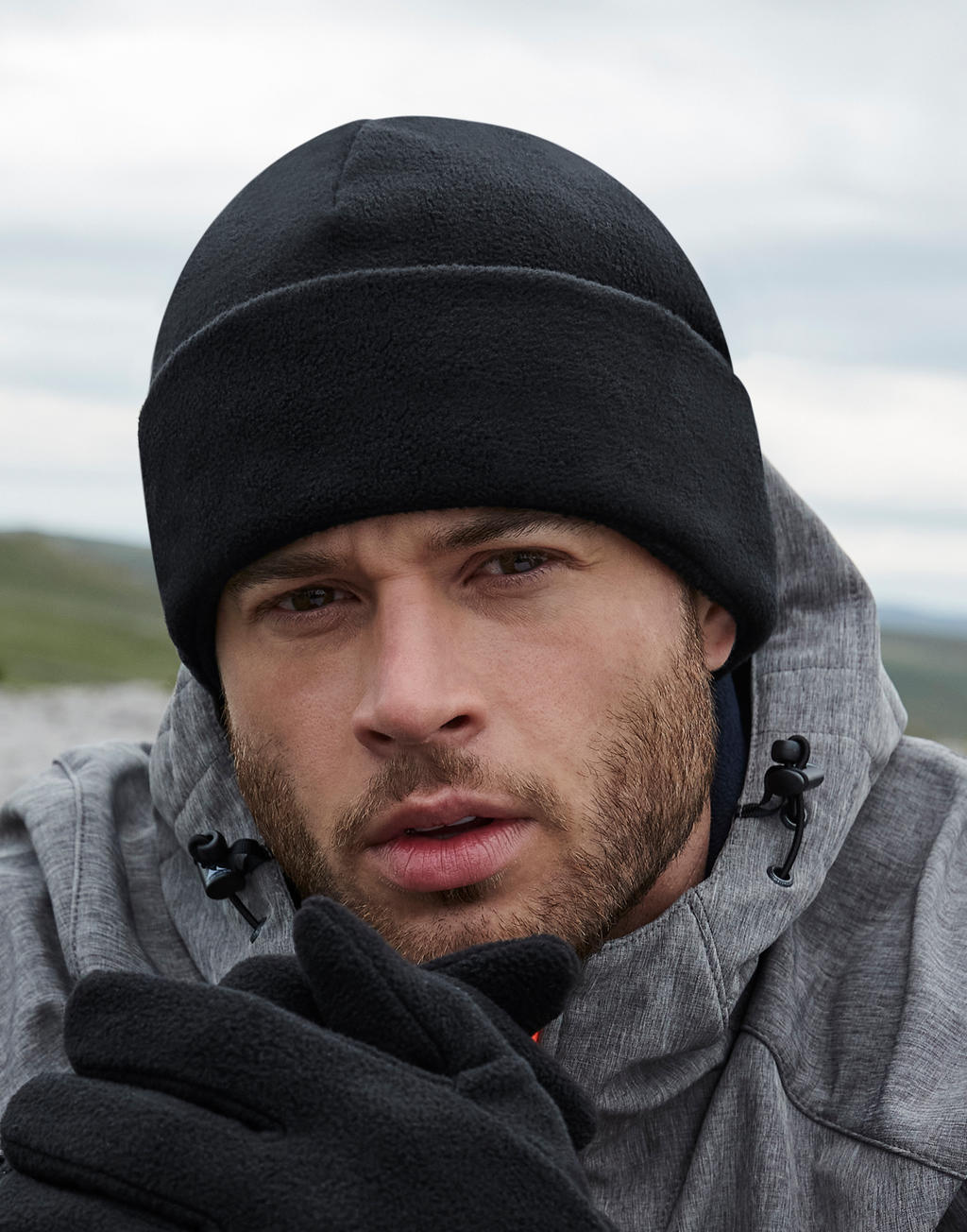 Σκούφος Recycled Fleece Cuffed Beanie B243R Beechfield Black