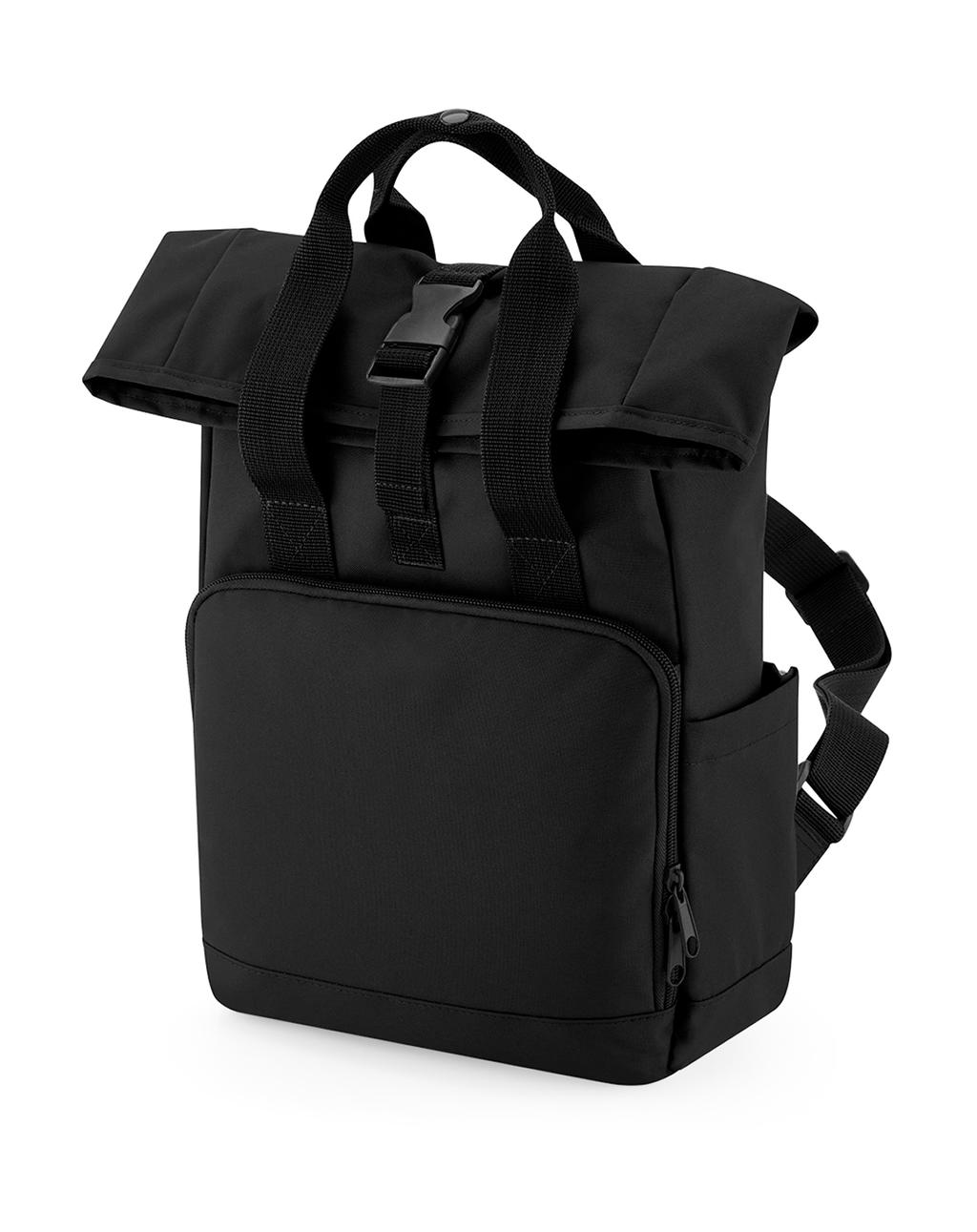Τσάντα Πλάτης Recycled Mini Twin Handle Roll-Top BG118S Bag Base Black