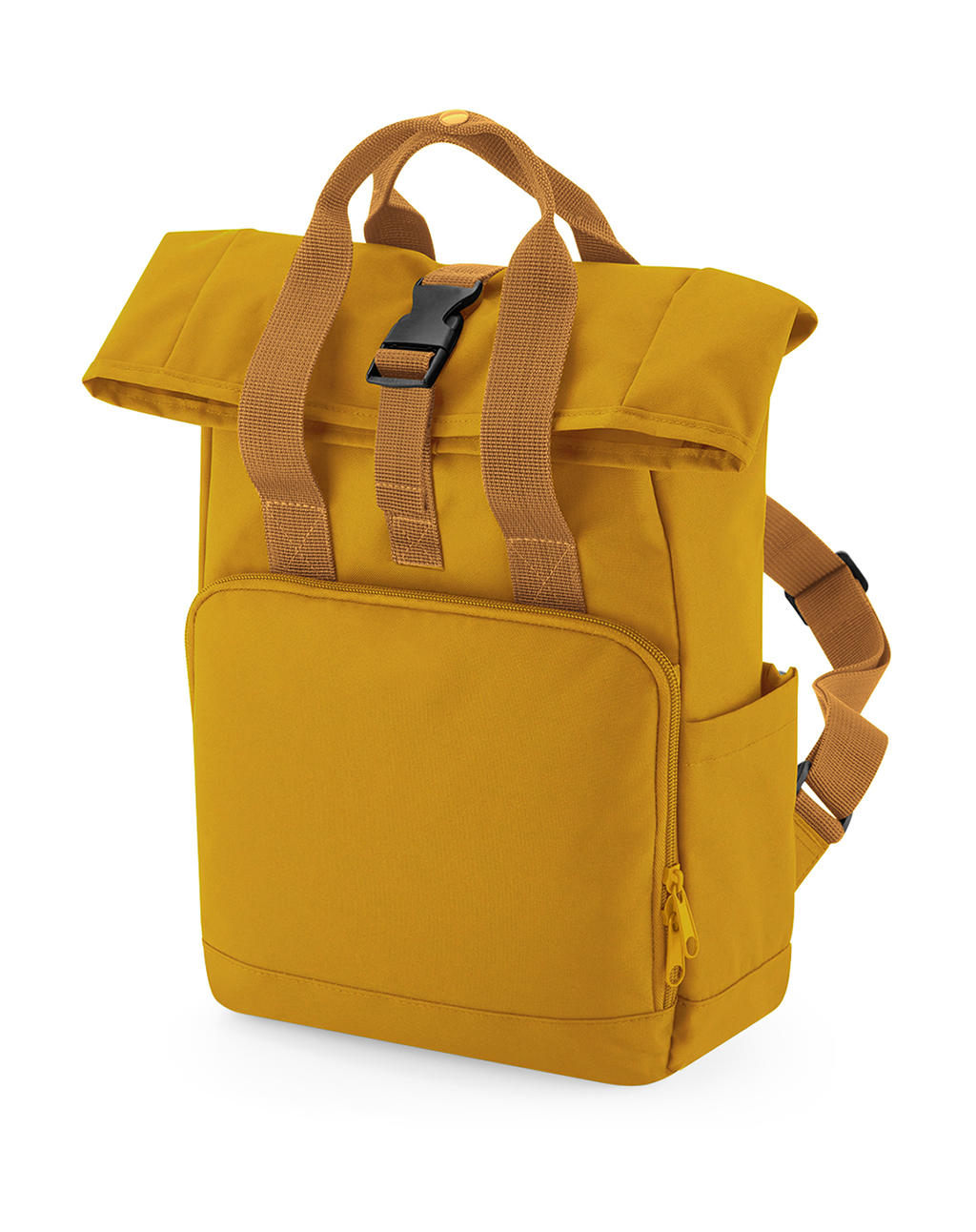 Recycled Mini Twin Handle Roll-Top Backpack Bag Base BG118S Mustard
